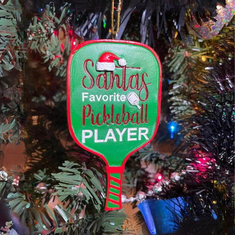 Pickleball Ornament - Santa's Favorite Pickleball Player