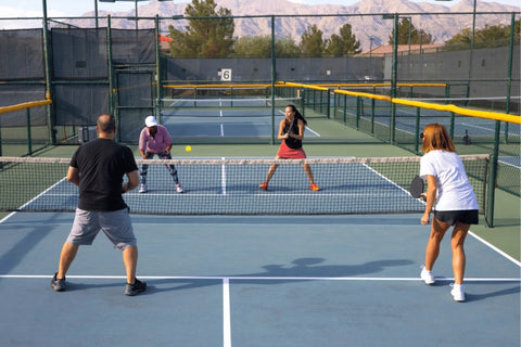 Pickleball Players During the Game