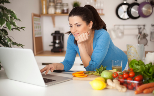 Woman making a nutrition plan