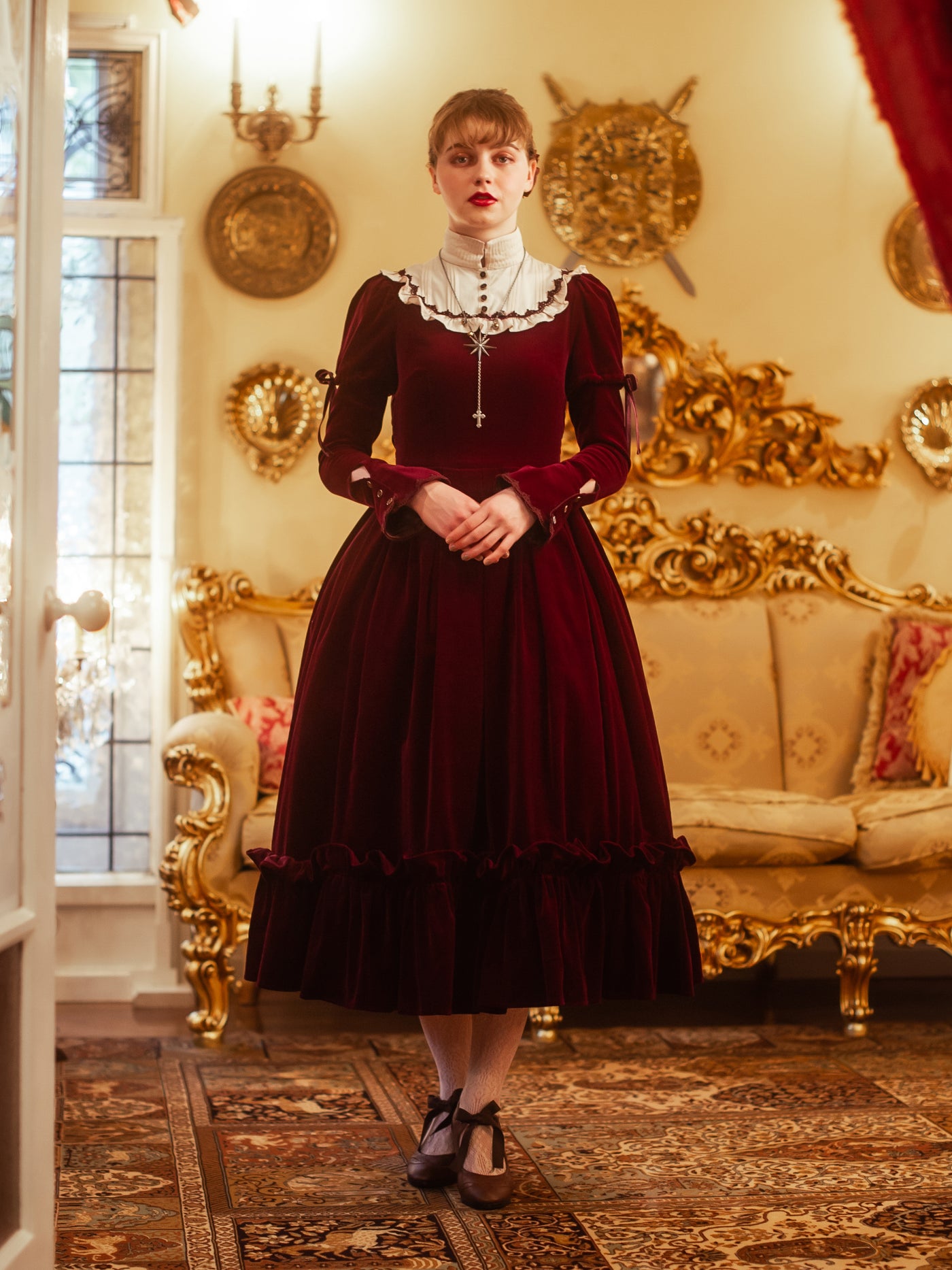Victorian maiden/Ladyマロリーロングドレス-