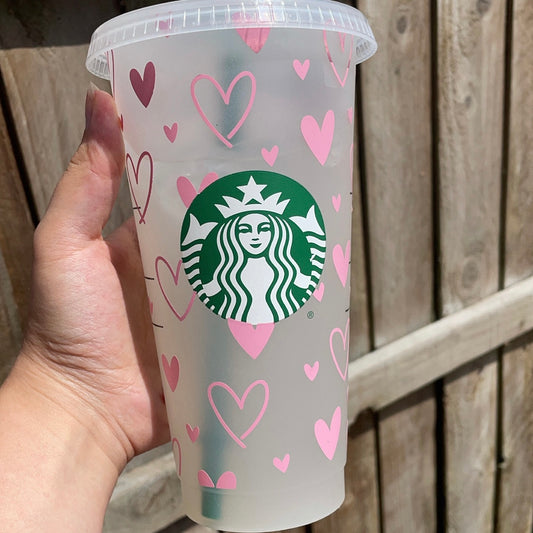 24oz Genuine Cow Print Reusable Starbucks Cold Coffee Cup –  roseandbearofficial