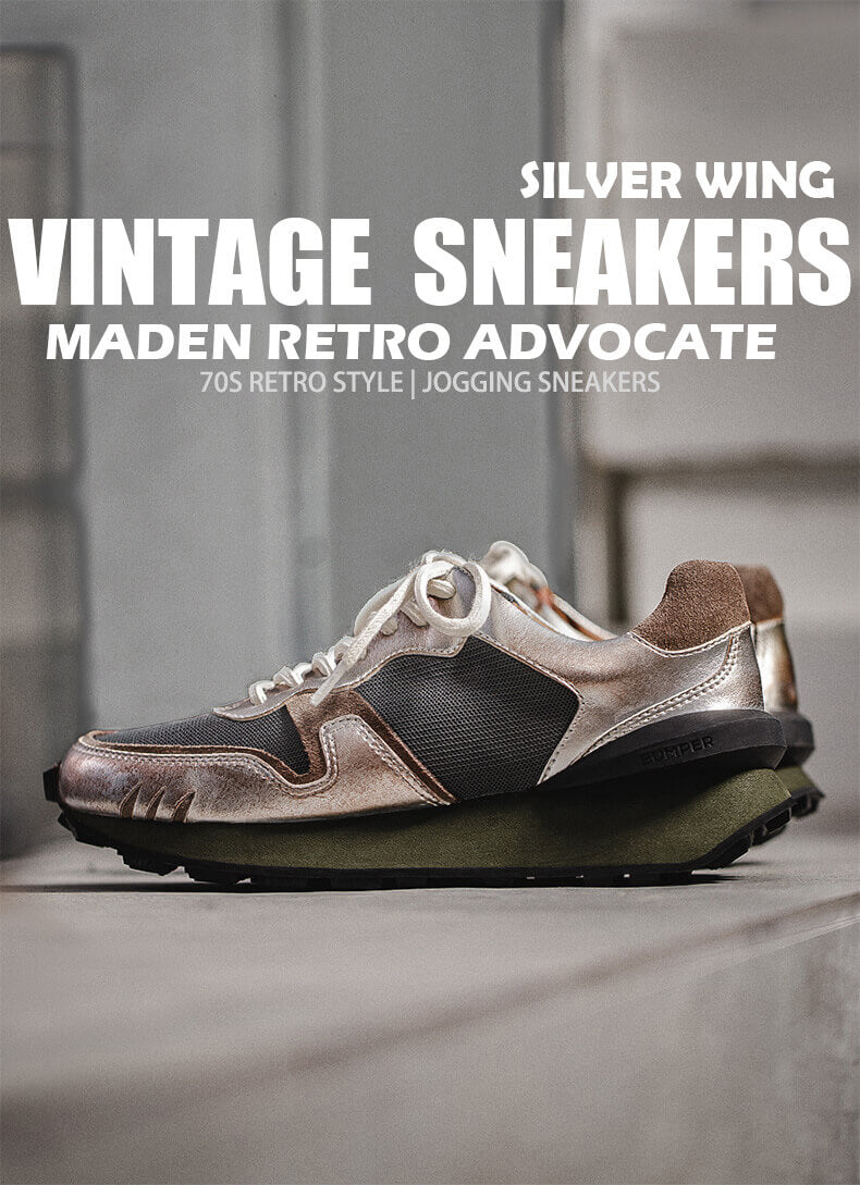 retro suede jogging shoes