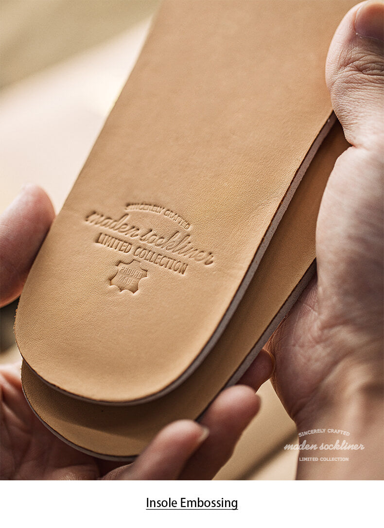 Breathable and sweat-wicking, soft and cozy feel mens leather insole