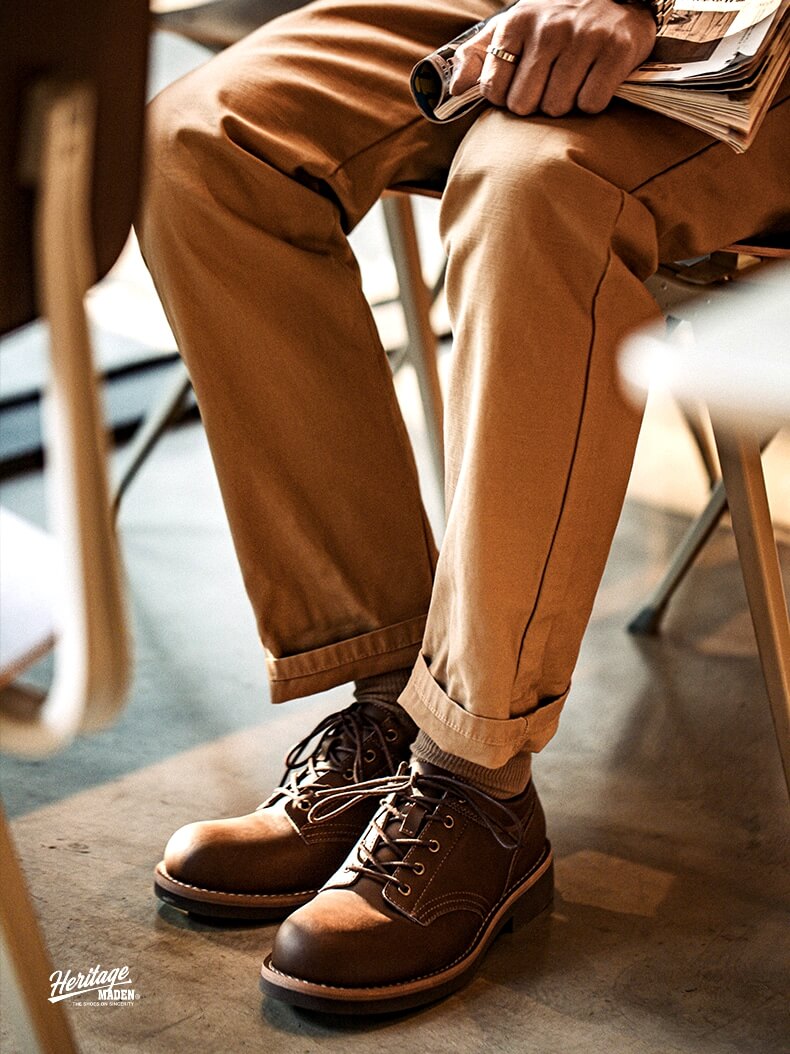 Casual Oxford -schoenen voor heren Brown