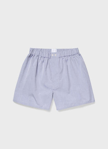 Sea Island Cotton Boxer Shorts in Light Blue