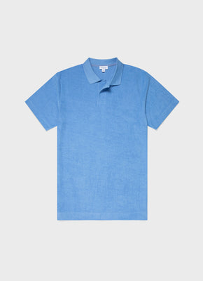 Men's Riviera Polo Shirt in Bluestone | Sunspel