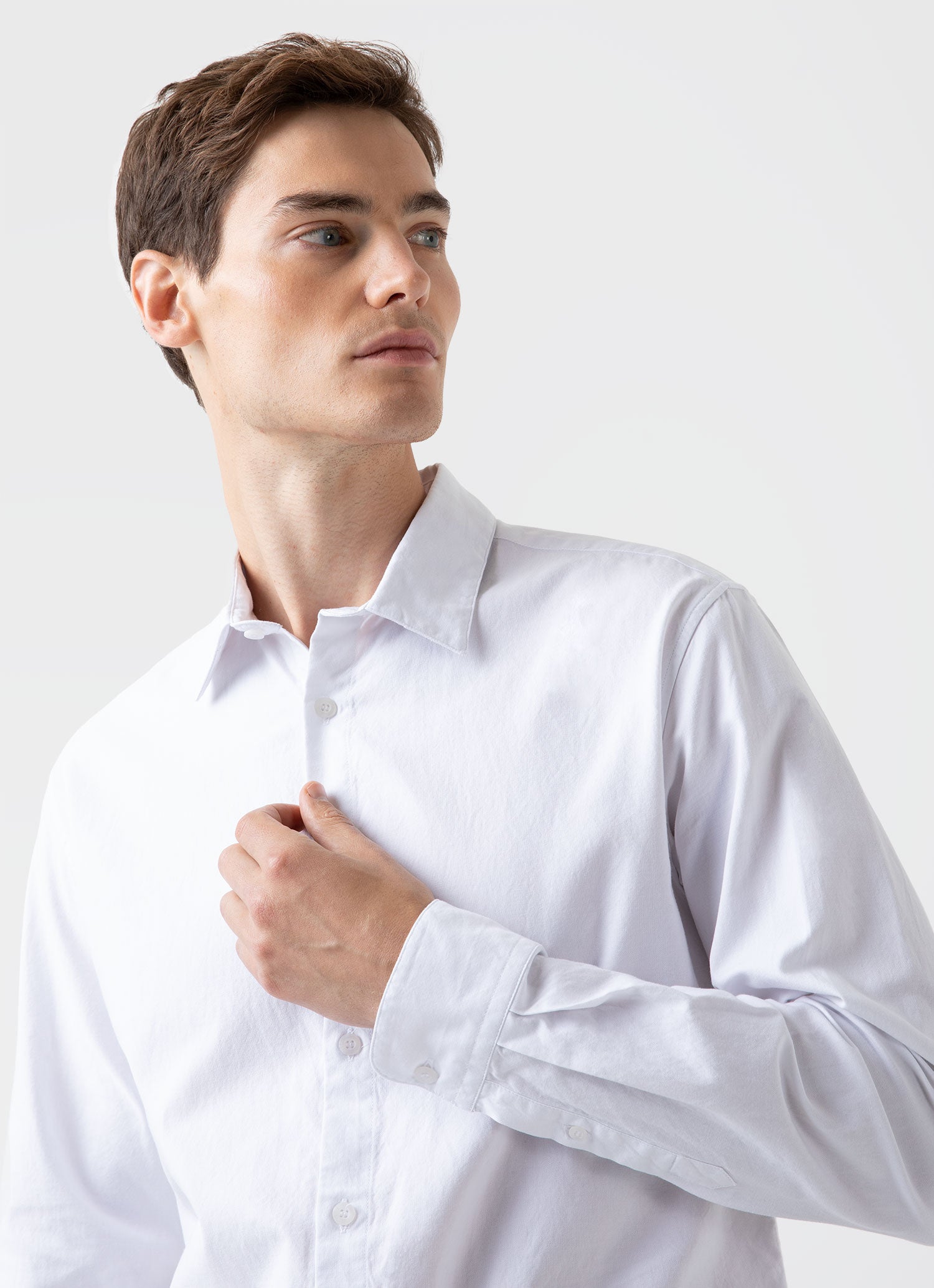 Men's Oxford Shirt in White | Sunspel