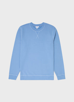 Men's Cotton Loopback Sweatshirt in Grey Melange | Sunspel