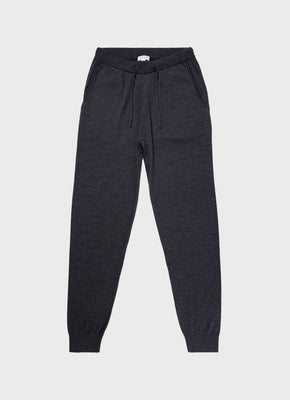 Men's Loopback Sweatpants in Black | Sunspel