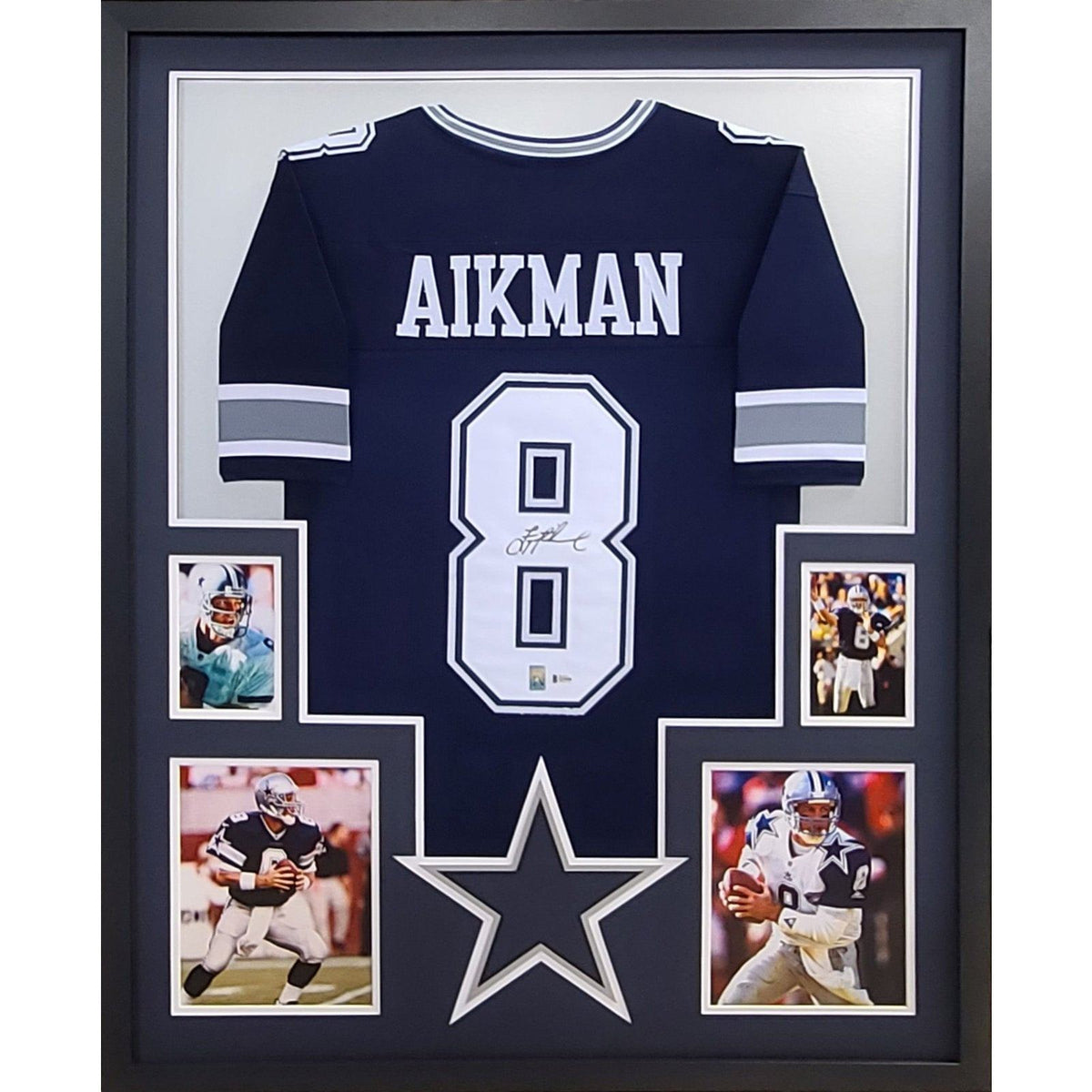 Troy Aikman Autographed Dallas Cowboys Jersey Framed