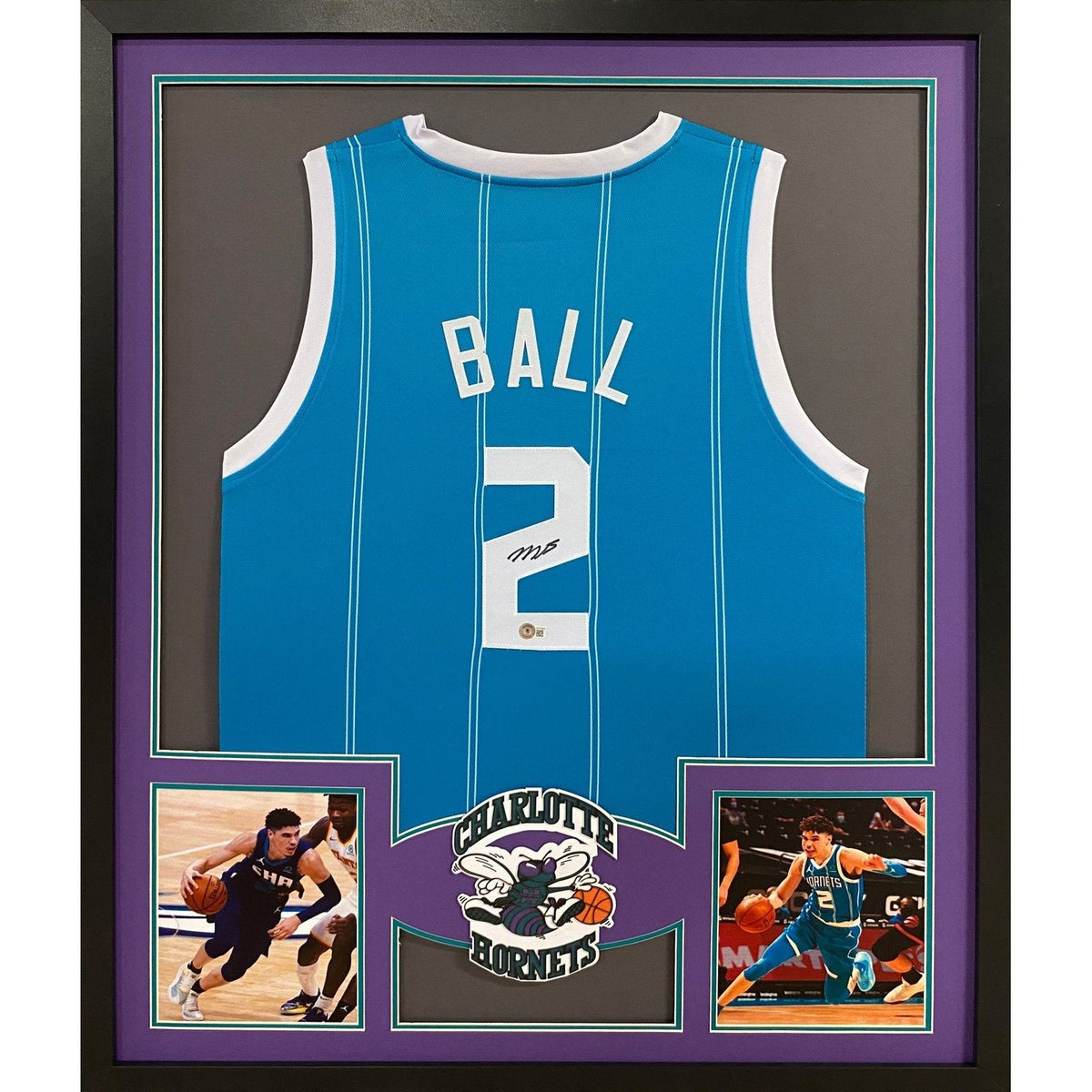 LaMelo Ball Autographed Charlotte Custom Purple Basketball Jersey - JSA COA