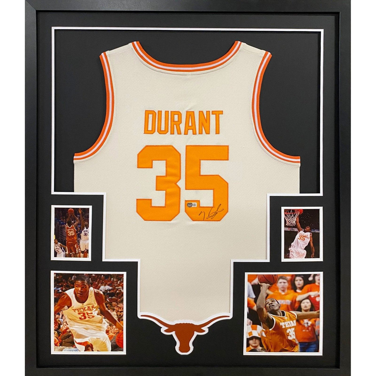Press Pass Collectibles Suns Kevin Durant Signed Purple Nike Icon Edition Framed Jersey BAS Witnessed