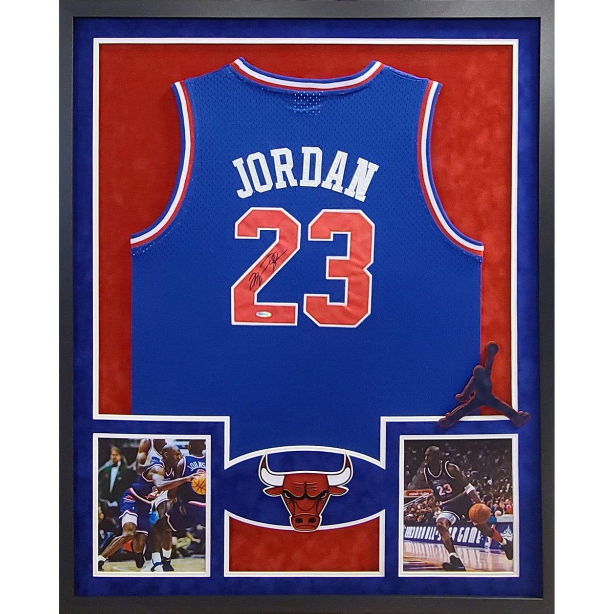 Michael Jordan Autographed Framed North Carolina Jersey - The Stadium Studio