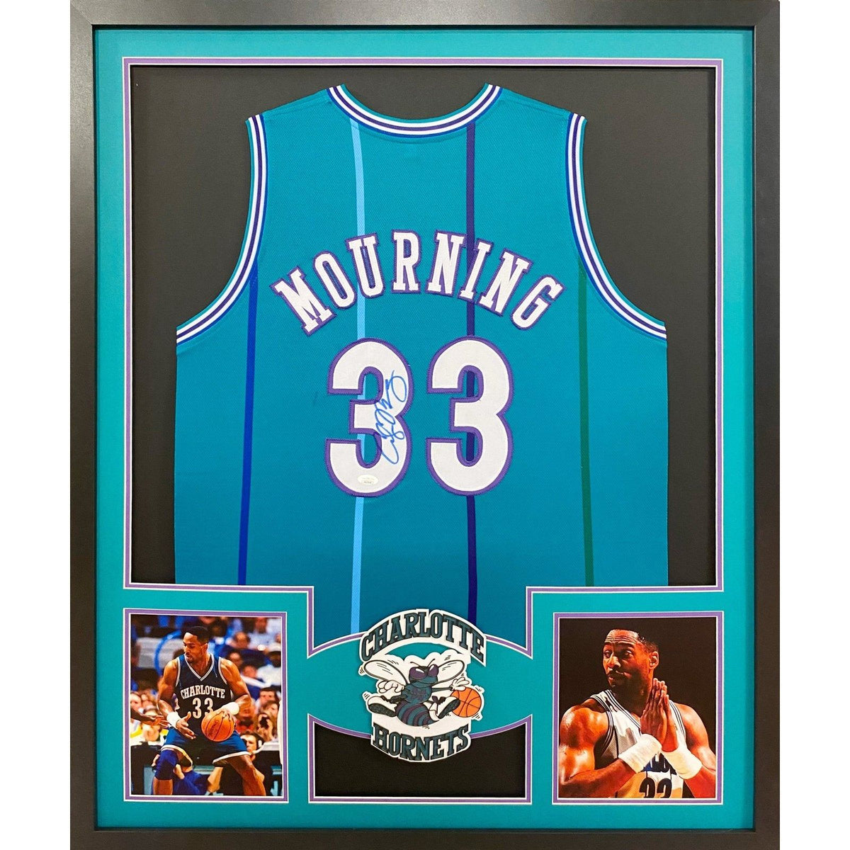 Charlotte Hornets LaMelo Ball Autographed Framed Teal Jersey JSA Stock  #209444