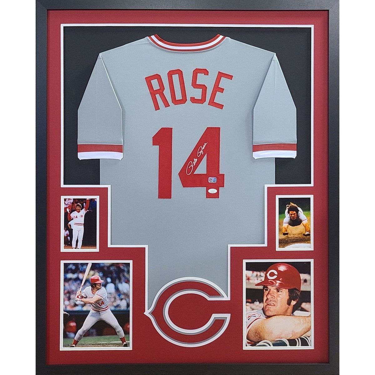 Pete Rose Framed Signed Phillies Jersey JSA Autographed Philadelphia