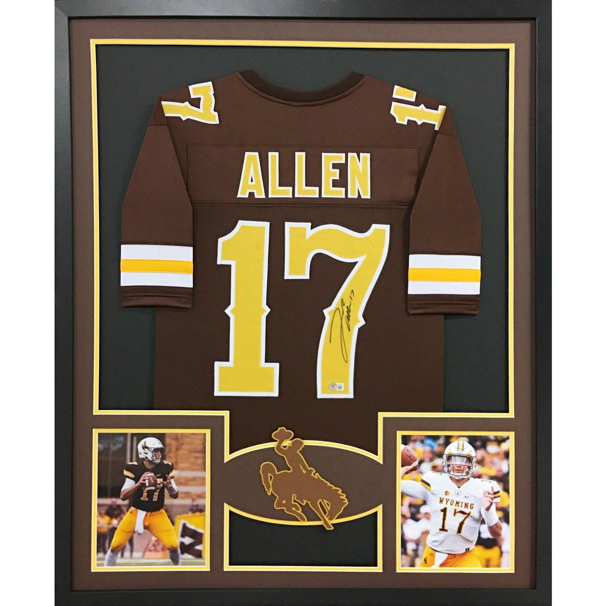 Josh Allen Buffalo Bills Signed Framed Matted Jersey Beckett COA