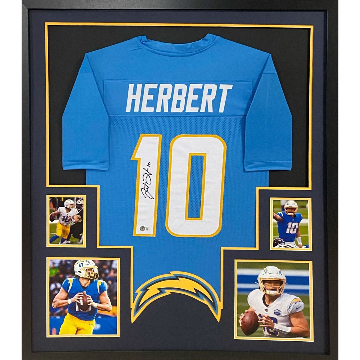 Justin Herbert Los Angeles Chargers Signed Autographed Blue Jersey –