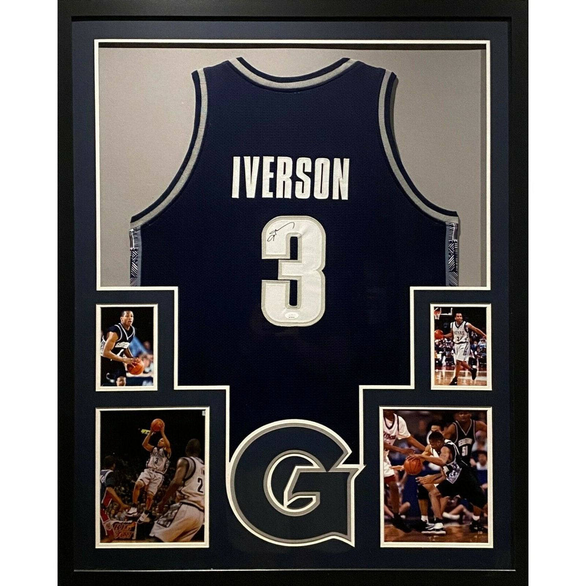 Allen Iverson Autographed Framed 76ers Jersey - The Stadium Studio