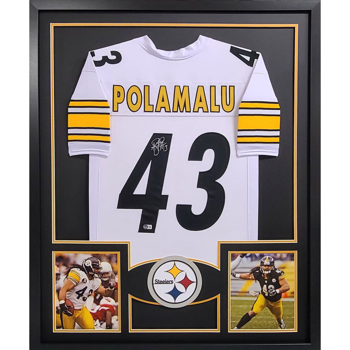Troy Polamalu Autographed White Pittsburgh Jersey - Beautifully Matted and  Framed - Hand Signed By Polamalu and Certified Authentic by Beckett -  Includes Certificate of Authenticity at 's Sports Collectibles Store