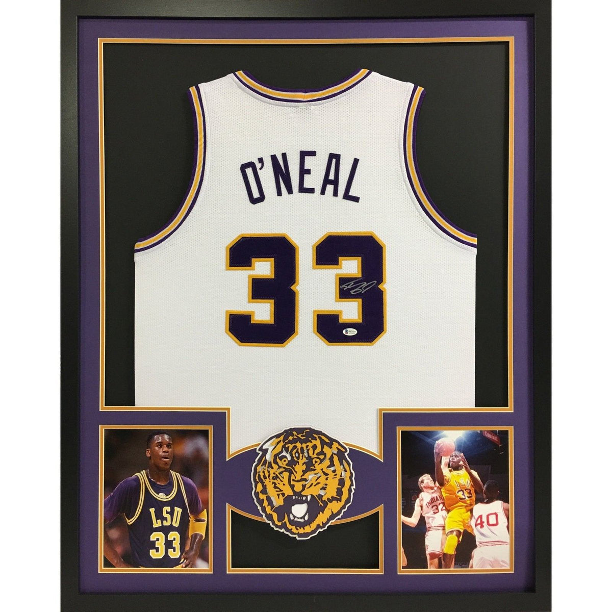 Shaquille O'Neal Signed Framed Jersey Shaq JSA Autographed Lakers Los