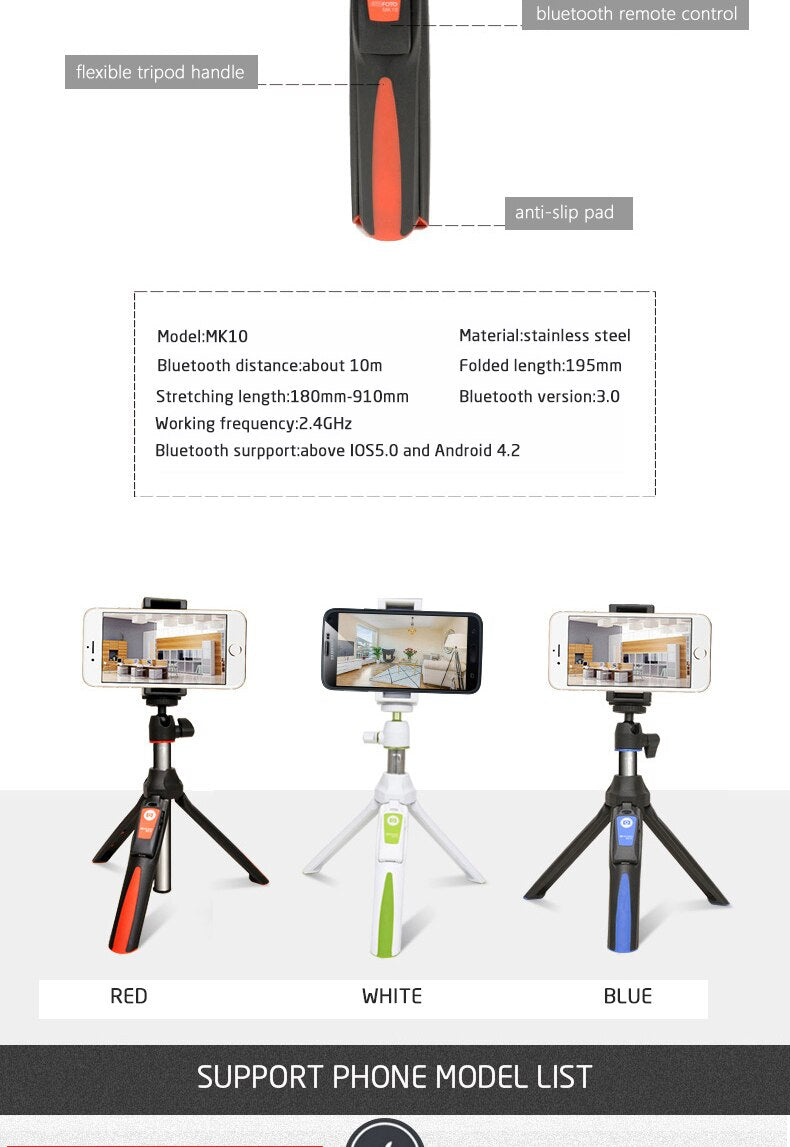 Benro MK10 Mini Tripod and Selfie Stick-14