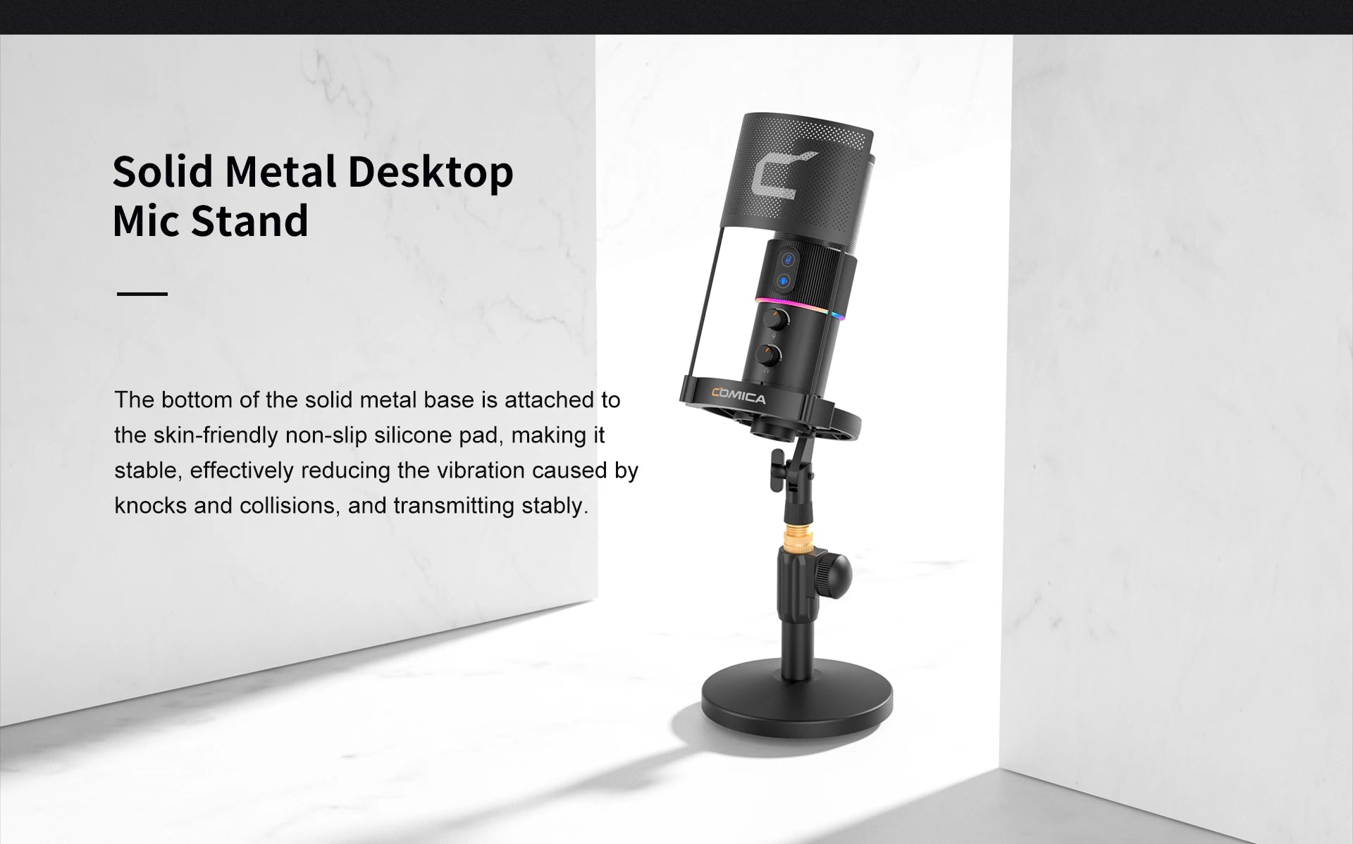 Comica-STA-U2D  RGB Cardioid Condenser USB Microphone Kit-10