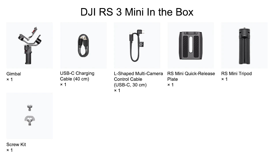 DJI RS3 Mini in the box