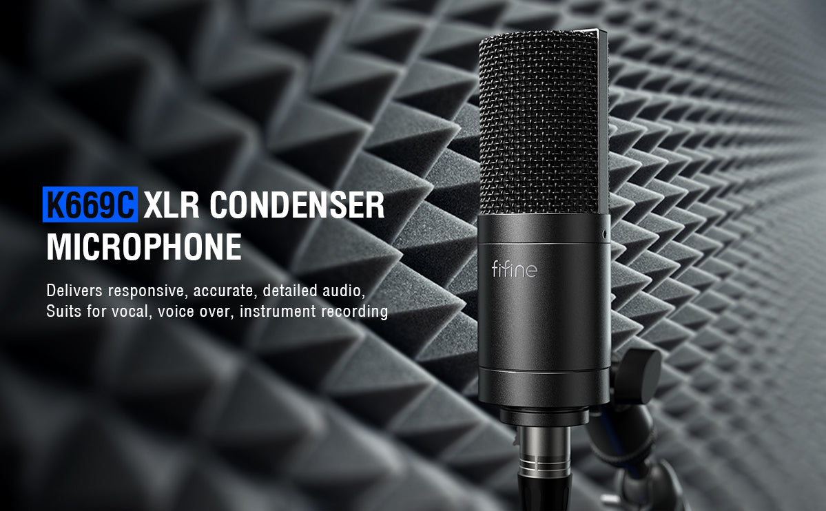 FIFINE K669D XLR Dynamic Microphone For Streaming/Dubbing/Video Record –  vlogsfan