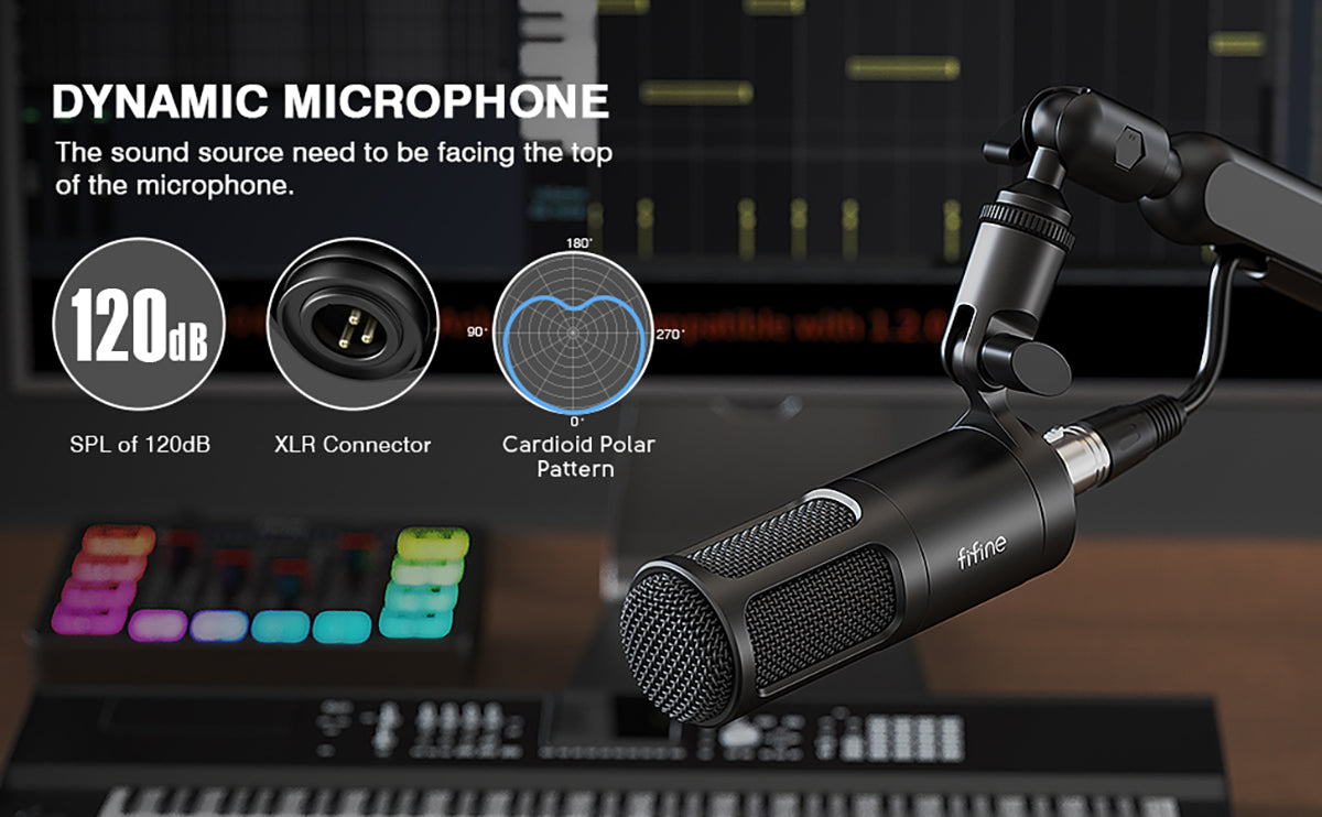 FIFINE K669D XLR Dynamic Microphone For Streaming/Dubbing/Video Record –  vlogsfan