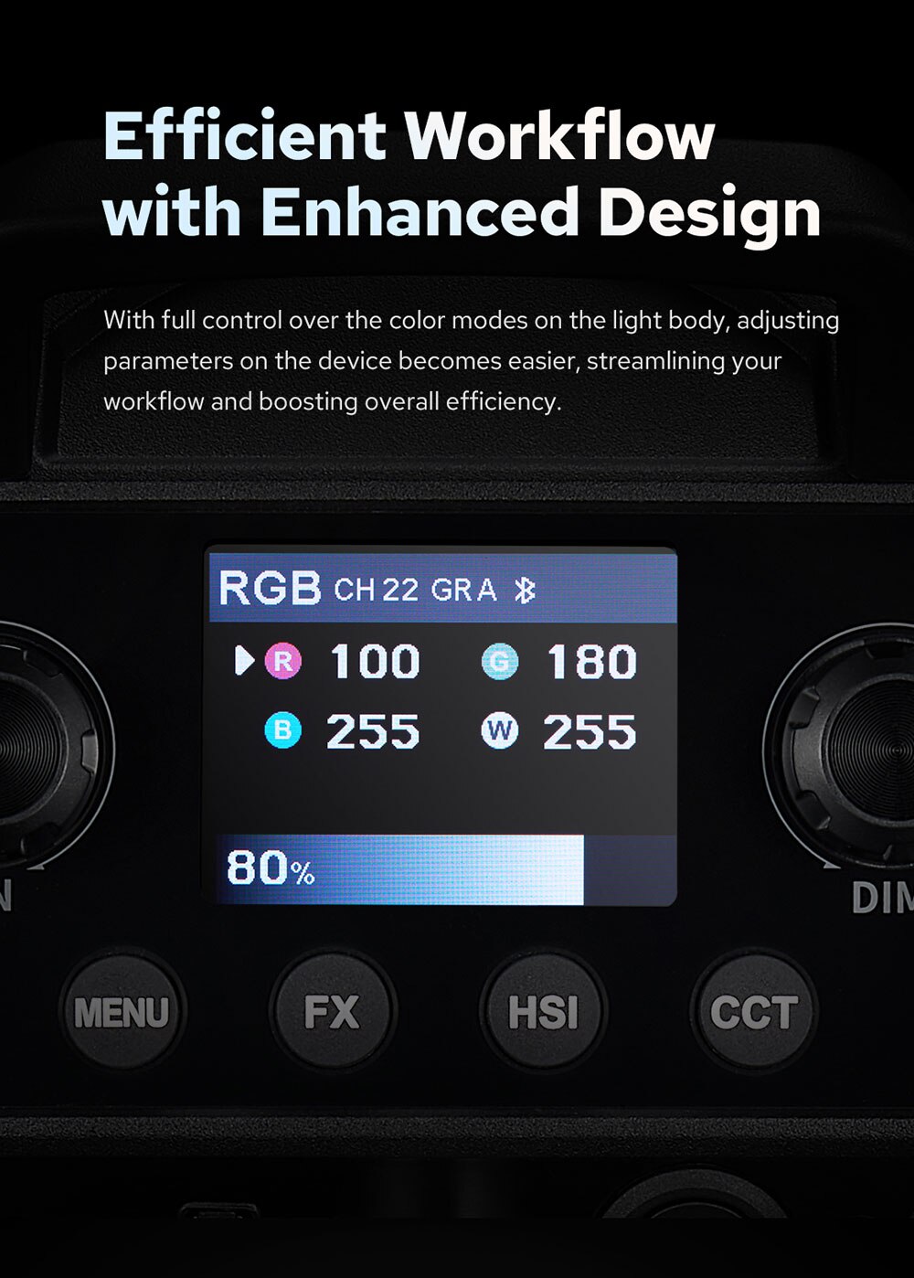 Godox Zoom RGBWW LED Video light SZ300R -7