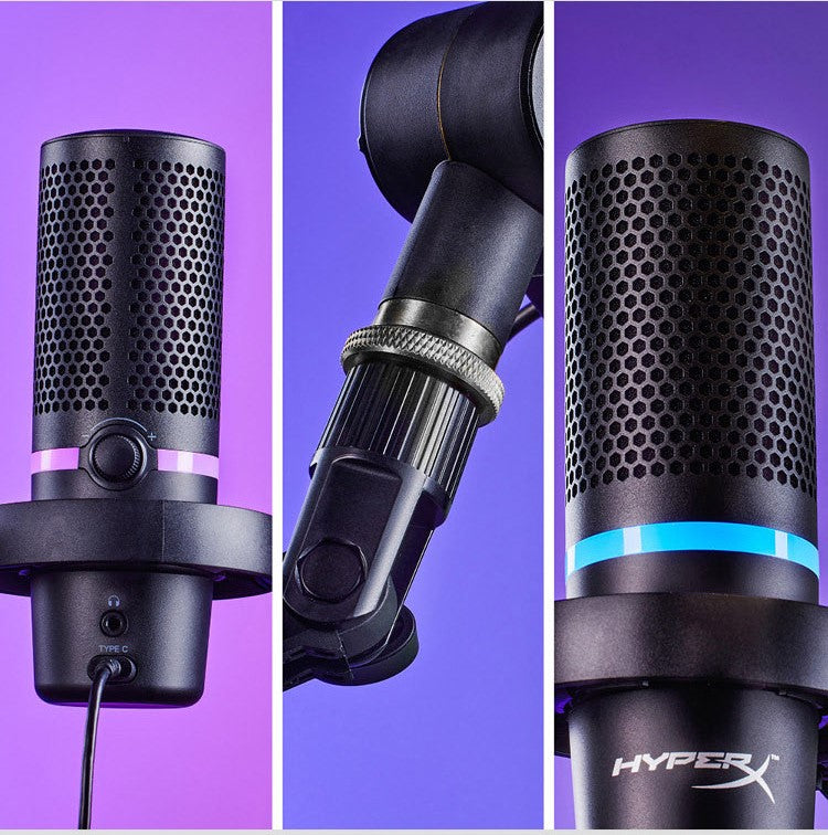 HyperX DuoCast - USB Microphone (Black) - RGB Lighting