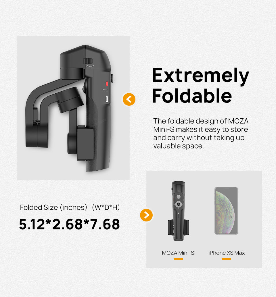 Moza Mini-s Essential Foldable Gimbal Stabilizer For Smartphone