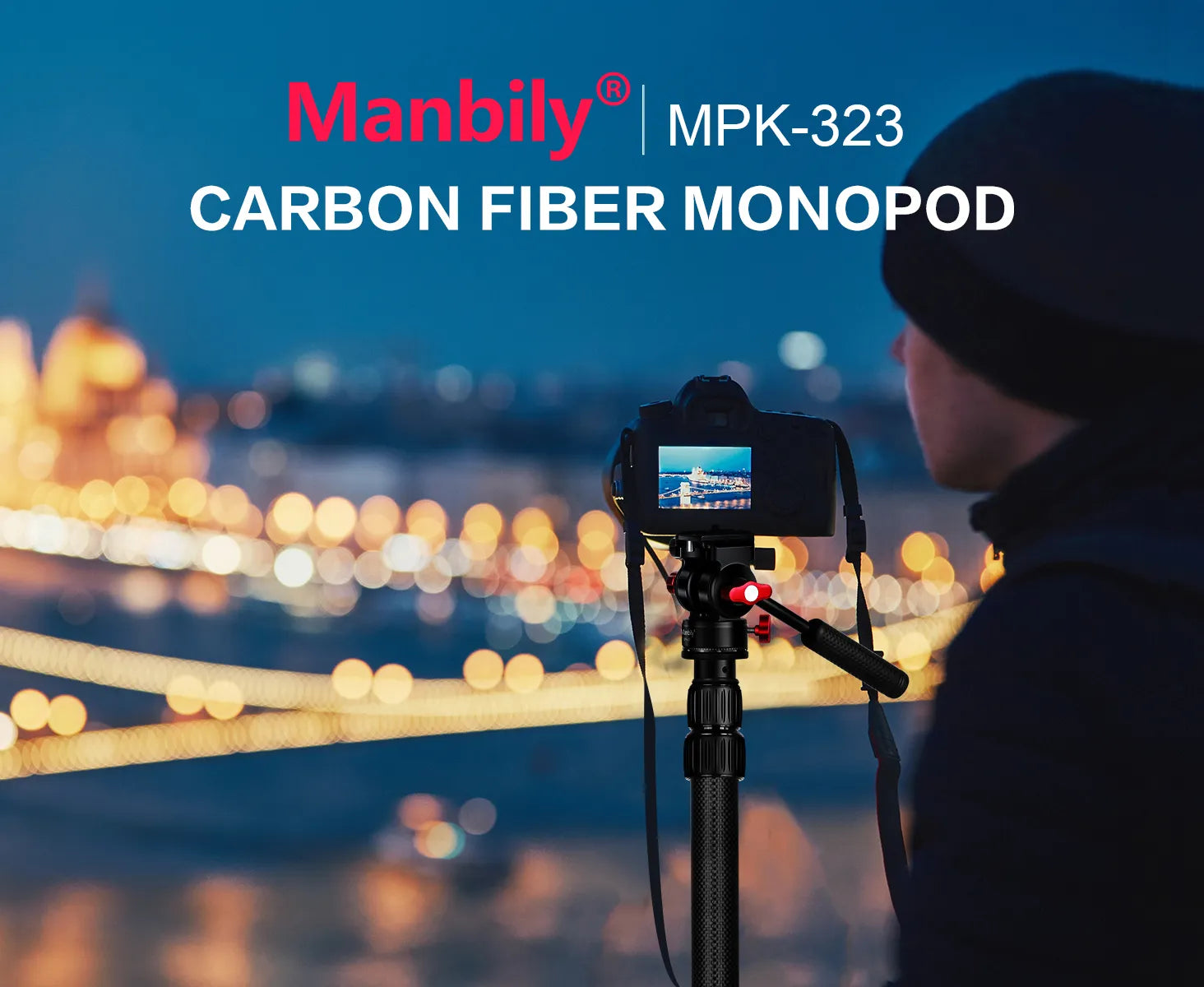 Manbily MPK-323 Carbon fiber monopod-1