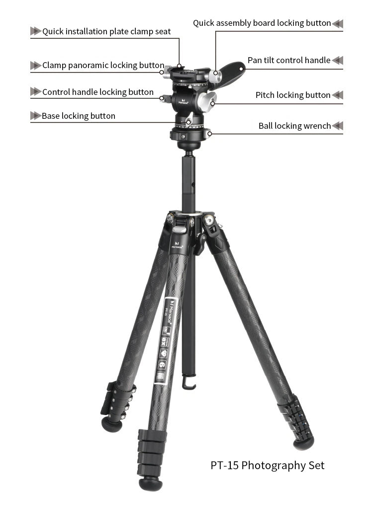 Marsace PT-15 Light weight professional Protable Tripod -7