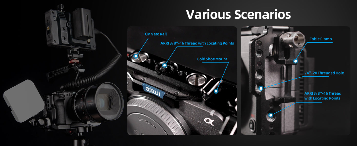 Sirui Full-Camera-Cage-Kit for Sony FX3-FX30-12
