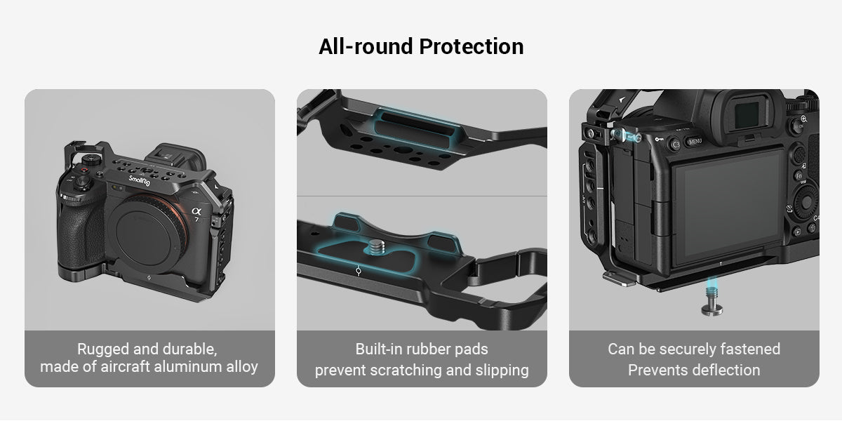 SmallRig Basic Cage Kit for Sony Alpha 7R V  Alpha 7 IV  Alpha 7S III 3668B -6