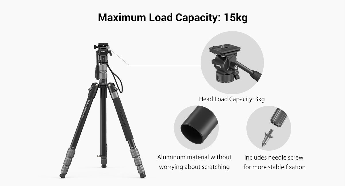 SmallRig CT180 Video Tripod for Digital SLR Cameras 3760-5