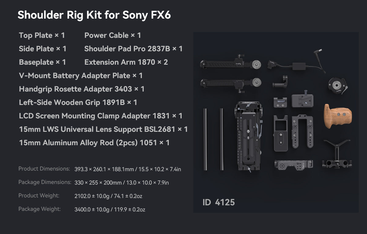 SmallRig Cage Kit for Sony FX6 412-9
