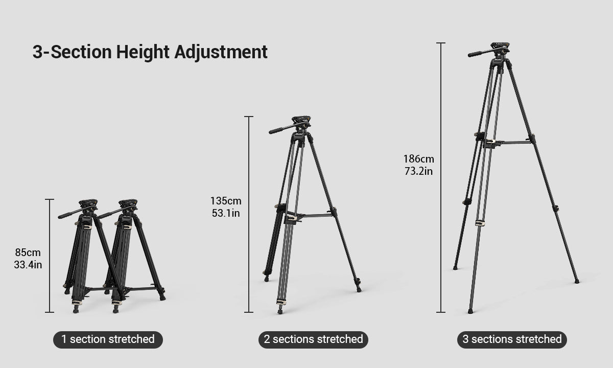 SmallRig Heavy-Duty Fluid Head Tripod AD-01 3751-10