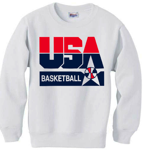 1992 Nba Olympic Dream Team Usa Logo Sweatshirt Shirt White Hipsetters Clothing Boutique