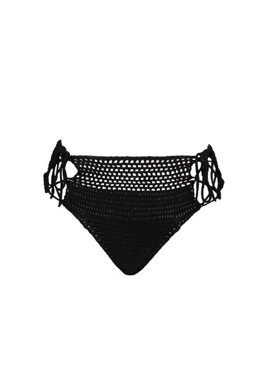 BLACK EBONY Handcraft Crochet Bikini Bottom by Maya Swimwear