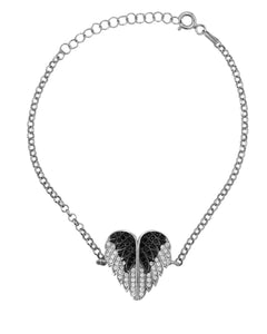 925 Silver Love Angel Wings Bracelet (Silver)