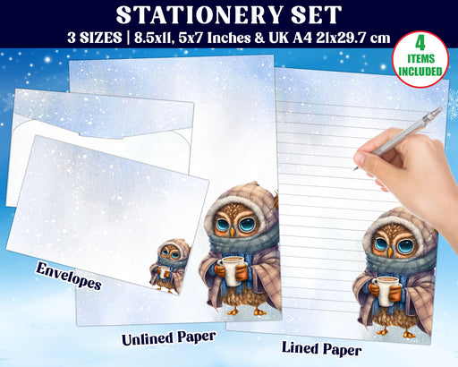 Owl Stationery Set for Teens and Adults  Cute Stationary Kit with  Valentines Owl Couple - Posh Park