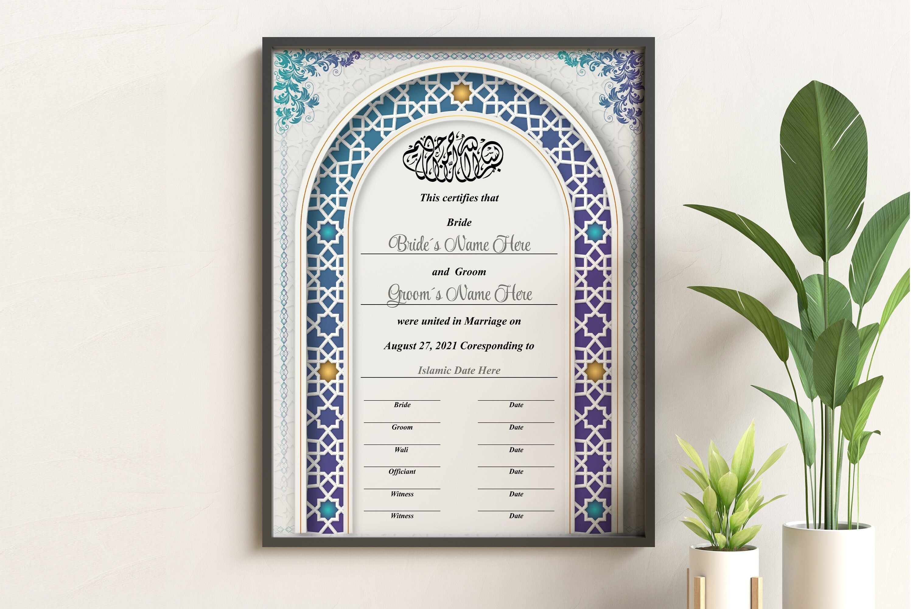 nikah certificate template