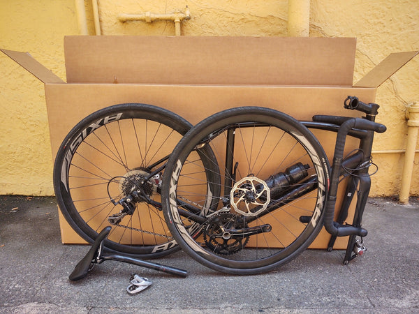 Packing your bike in a cardboard box