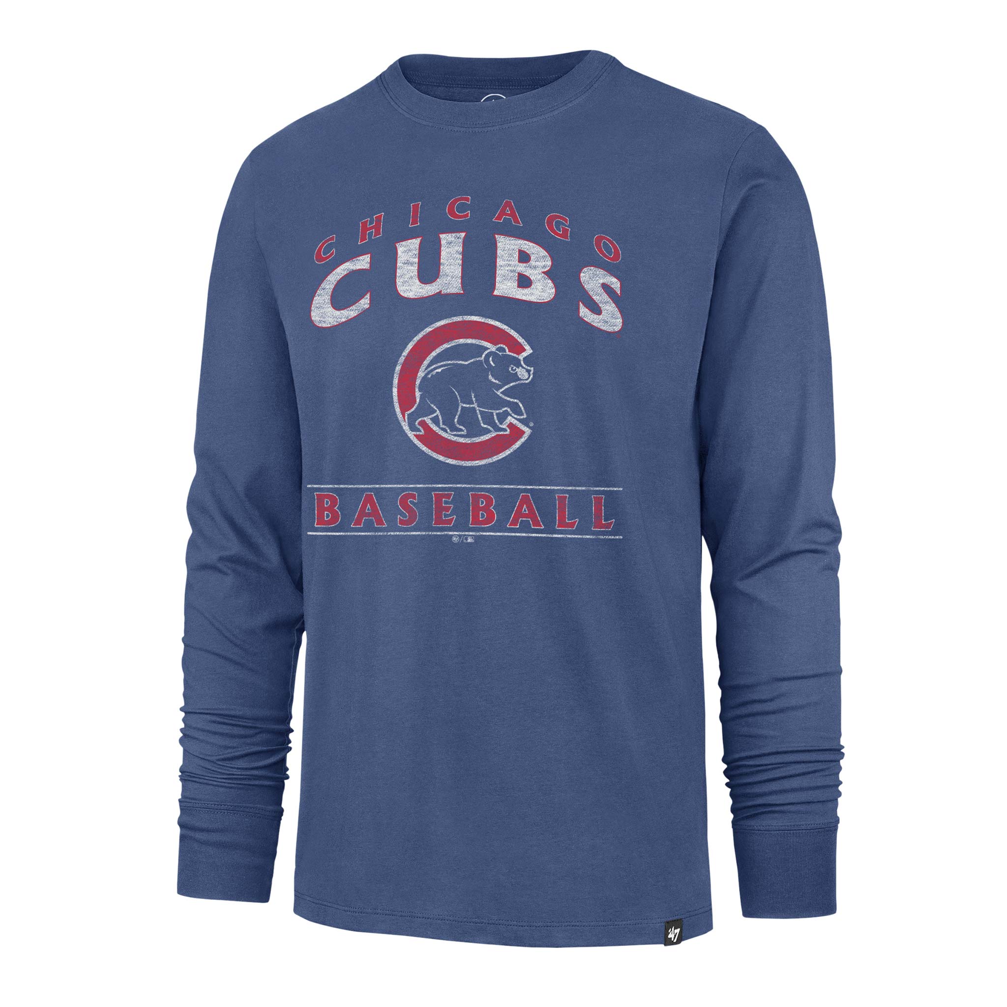 Cubs Baseball 47 Brand Dissipate Long Sleeve Shirt, Medium, Blue
