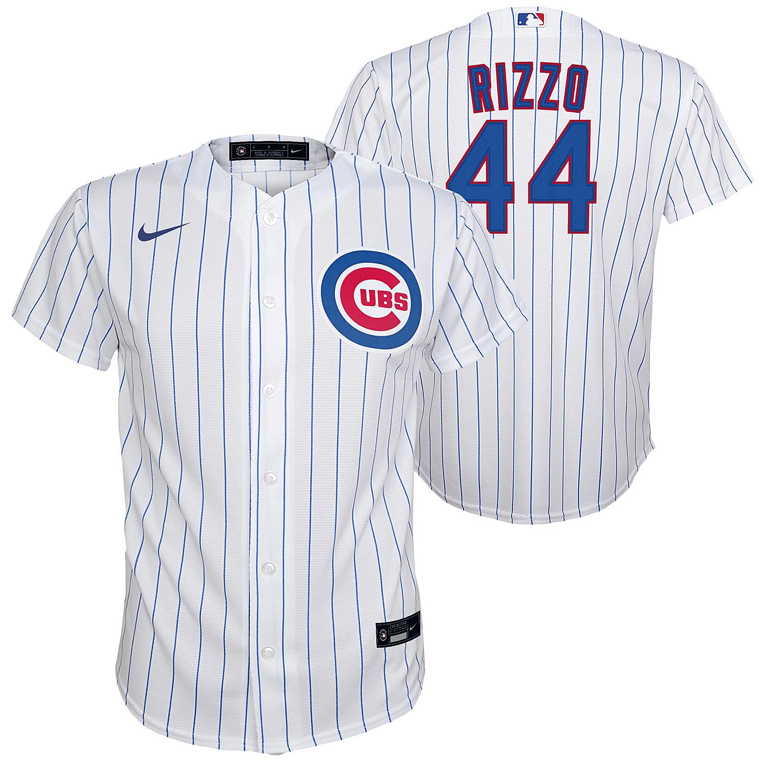 Chicago Cubs Anthony Rizzo Youth Nike Home Twill Player Finished Replica Jersey with Authentic Lettering Small = 6-8