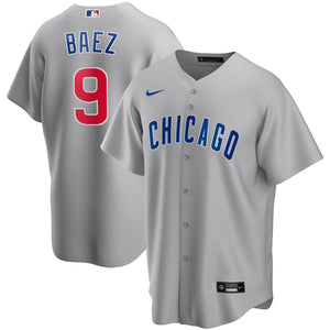 Javier Baez Chicago Cubs Majestic Away Cool Base Player Replica