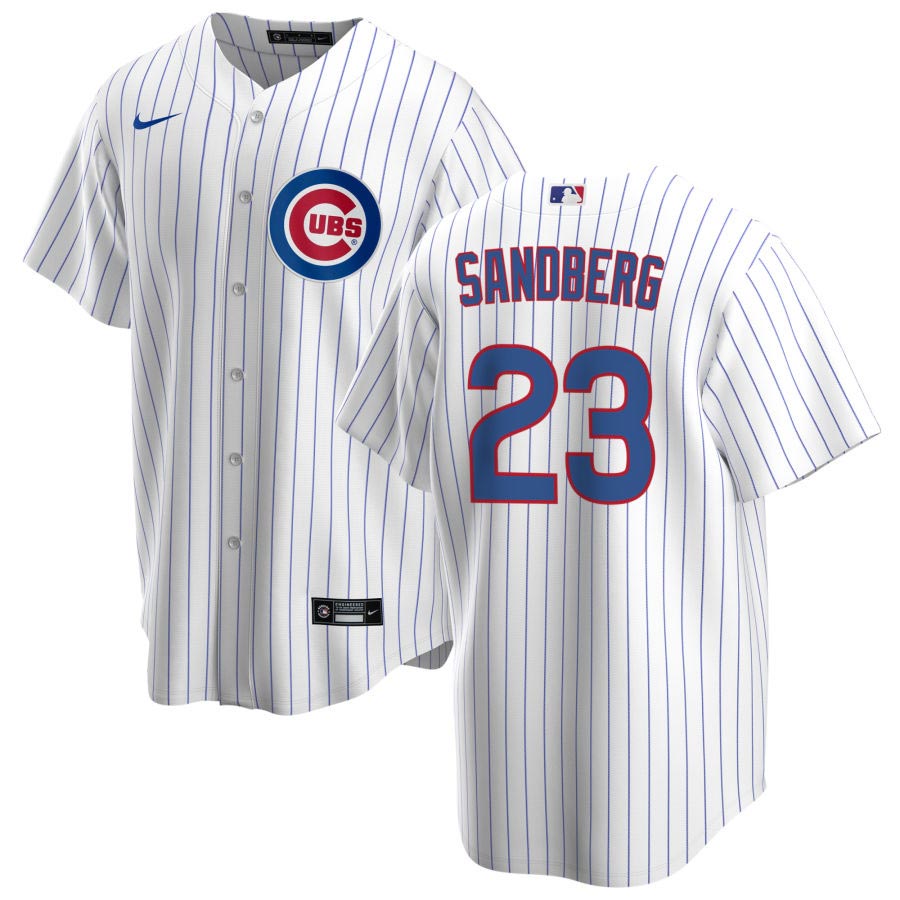 Chicago Cubs Ryne Sandberg Home Nike Replica Jersey With Authentic