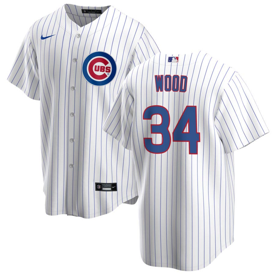 Kerry Wood Men's Nike White Chicago Cubs Home Pick-A-Player Retired Roster Authentic Jersey